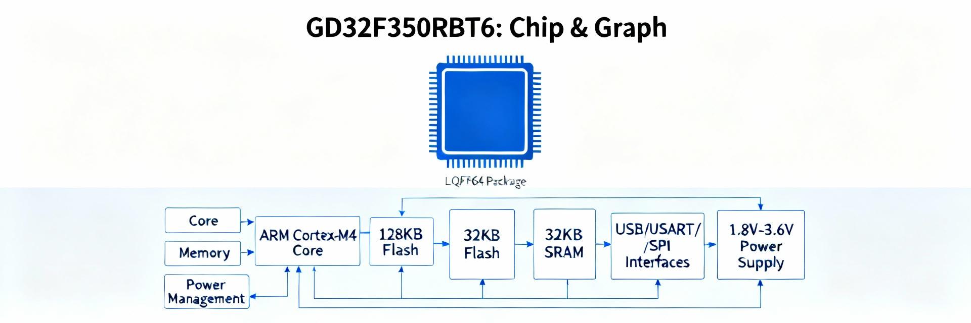 Análisis visual de la hoja de datos del GD32F350RBT6