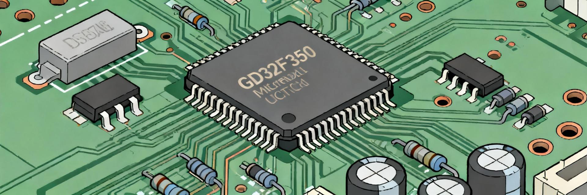 Visualización técnica del GD32F350CBT6